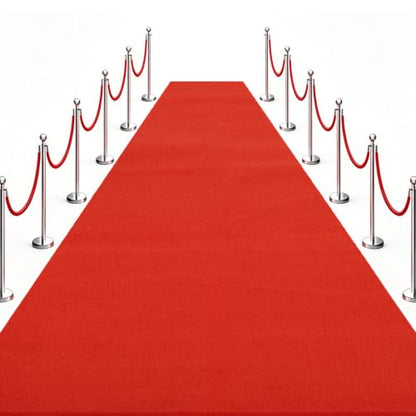 Thick Red Carpet Runner 3x20 FT Non Slip Wedding Aisle Rug Indoor Outdoor