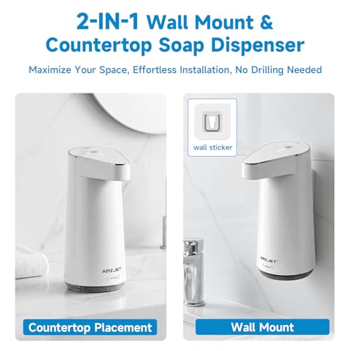 White Automatic Foaming Hand Soap Dispenser Touchless Kids Bathroom 1 Pack