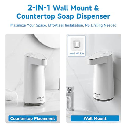 White Automatic Foaming Hand Soap Dispenser Touchless Kids Bathroom 1 Pack