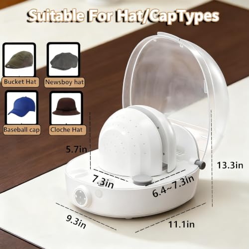 Automatic Hat Steamer and Shaper Machine - Multi-Style Cap Cleaner & Dryer