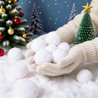 Fake Snow Balls for Winter Holiday Indoor Games - Christmas Party Supplies