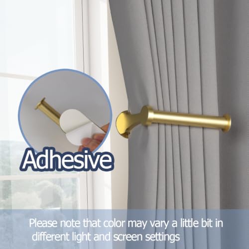 Gold Adhesive Curtain Holdbacks No Drill Pack of 2