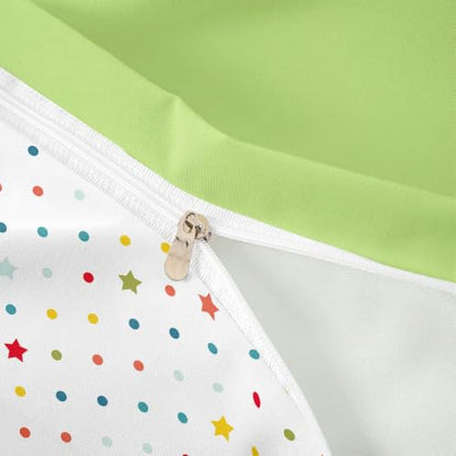 Twin Green Duvet Cover Set with Pillowcase - Solid Microfiber Bedding for Kids & Teens