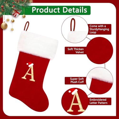 20 Inch Green Velvet Christmas Stocking with White Plush Cuff - Pets Paw Variation