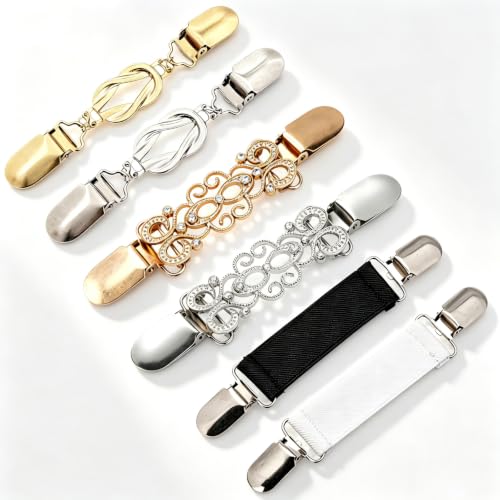 6 Pack Retro Waist Cinch Clips for Shirts, Sweaters & Dress Tights