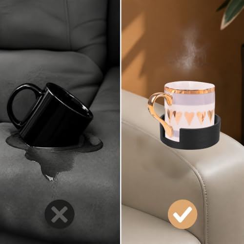 BOXOB Couch Cup Holder Insert - Universal Sofa Cup Holder Adapter for Most Sofas, Black (Variation 1)