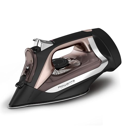 Rowenta Access Steam Iron, Clothes Iron with Steamer, Vertical Steaming, Maximum Steam Distribution, Anti-Drip Protection, Red