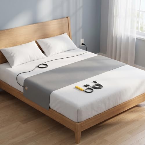 Organic Cotton Silver Bed Sheet for Better Sleep - Gray, 105x25 Inches