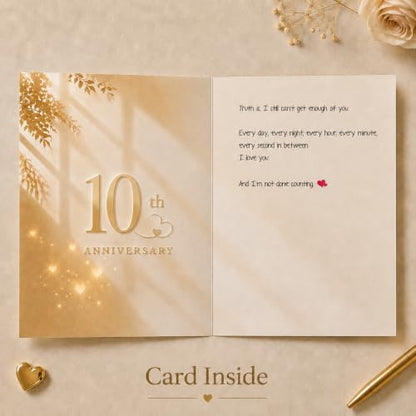 Funny 10th Anniversary Card - Sweet Wedding Gift for Couple - Isenwill