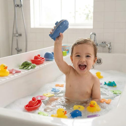 Silicone Bathtub Splash Guard with Suction Cups - Water Spill Protector, 2.6ft White