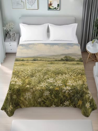 Twin Microfiber Flat Sheet - Mint Green & Emerald Green - Hotel Quality Bedding