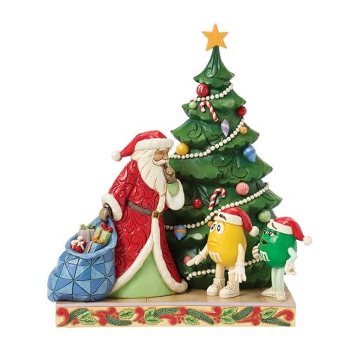 Christmas Santa Figurine with M&M's Characters - Jim Shore Handcrafted Decor