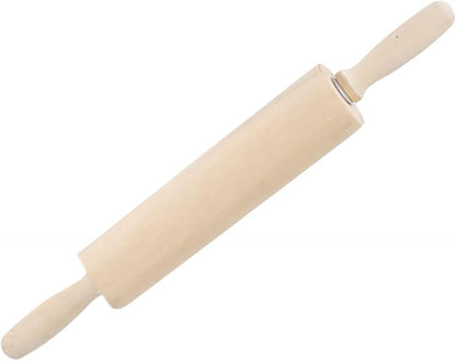 Skiennix 13.8 Inch Wooden Rolling Pin - Perfect for Kneading Dough for Bread, Pizza, Cookies & Noodles