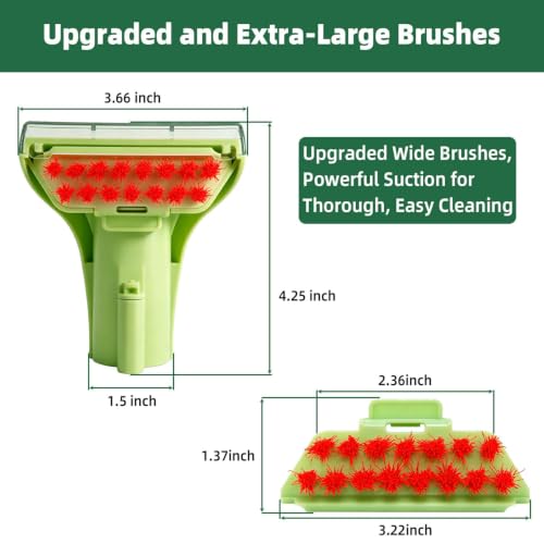 4-Inch Tough Stain Brush Tool Set for Bissell Little Green Mini - Replacement Nozzle + Brush Inserts