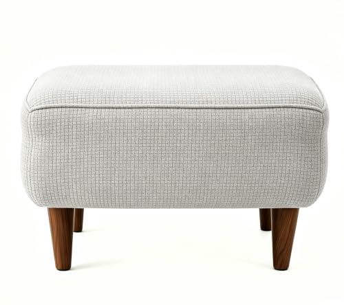 Grey Premium Waffle Corn Velvet Ottoman Cover for Rectangle Ottomans