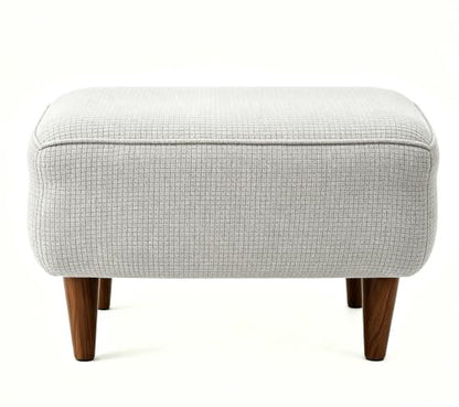 Grey Premium Waffle Corn Velvet Ottoman Cover for Rectangle Ottomans