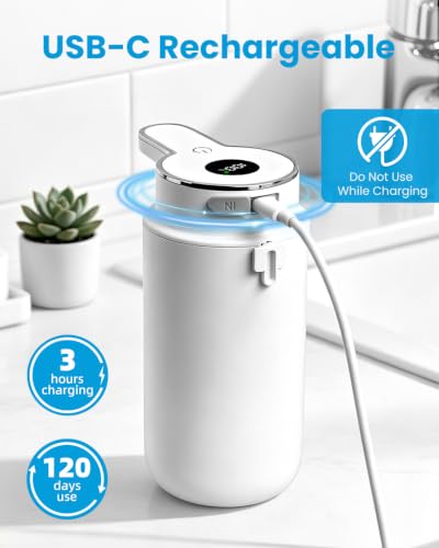 Touchless Automatic Liquid Soap Dispenser White Rechargeable - Liquid Variant