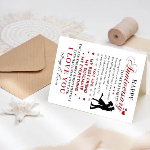Romantic Anniversary Card Gift for Husband Wife BK-163 - Love Note Keepsake