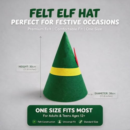 Green Christmas Elf Hats Bulk Adults Santa Costume Accessories