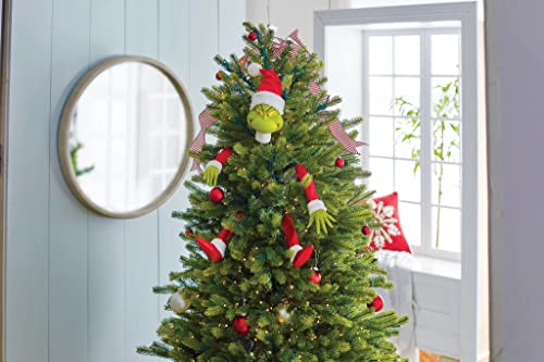 Christmas Tree Topper Set with Grinch Figurine - Holiday Decor, 8 Inch, Multicolor