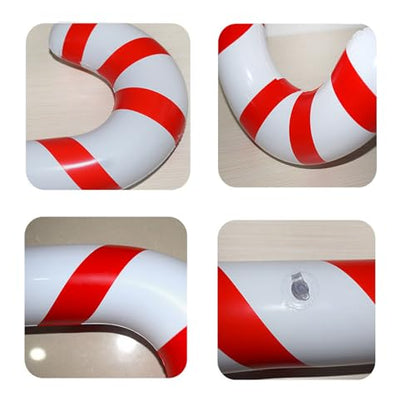 Inflatable Christmas Candy Cane Balloons - Red 2 Pack Holiday Decorations