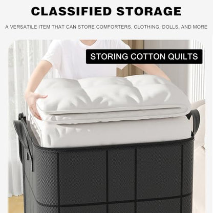 2PCS XXL (210L) Large Capacity Moving Storage Bags - Foldable Fabric Organizer for Bedding & Clothes