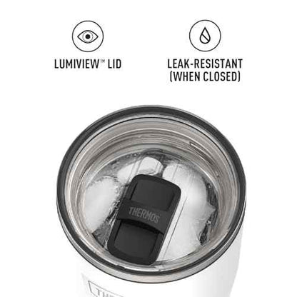 THERMOS ICON SERIES, Stainless Steel Cold Tumbler with Slide Lock, 24 Ounce, Snow