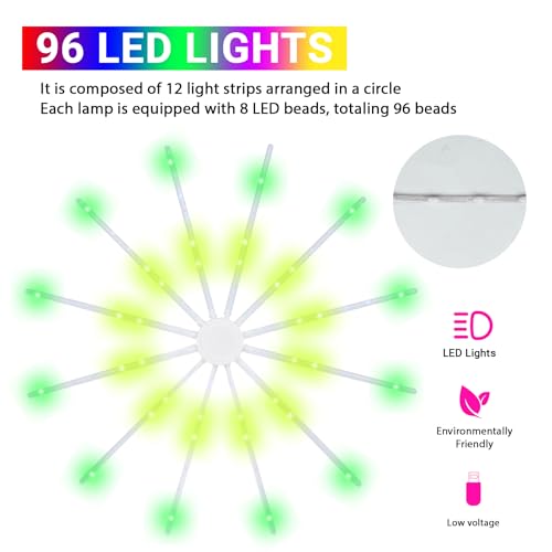 Color Changing Snowflake Window Lights - 24 Inch USB Holiday Decor