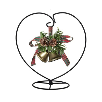 CXLE 9x4.8 Inch Ornament Display Stand for Glass Globes & Decorations - Iron Pothook Holder