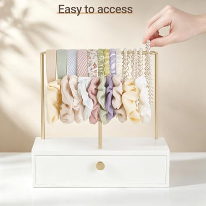 Hair Accessories Organizer Stand with Drawers for Headbands Scrunchies Clips