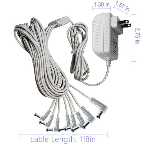 4.5V Power Adapter with 8 Output Ports for Lemax Lighted Christmas Village Accessories - Compatible with Various Series - Variations of THIS listing