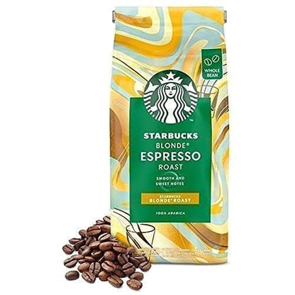 Starbucks Blonde Espresso Roast Coffee Beans - Smooth Flavor, 200g Bag