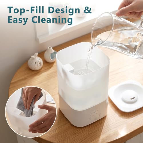 Electactic Touch Control Humidifier with 3.2L Capacity, 7 LED Colors & Aromatherapy