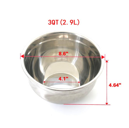 vitasunhow Stainless Steel Mixing Bowl Durable and Rustproof Easy Grip and Stability Design Bowl Versatile for Cooking Baking Prepping and Food Storage (20CM)