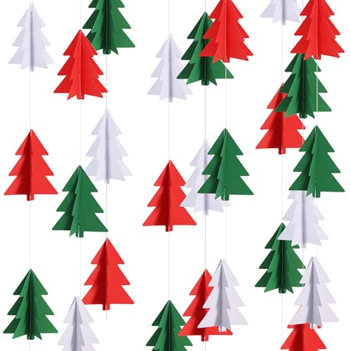 Christmas Tree 3 - 2 Pcs 3D Garland Holiday Decorations for Home & Party