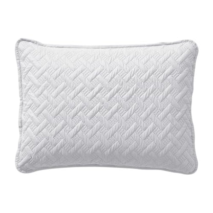Nina Basketweave 2-Piece Twin Bedding Set - White, Textured Microfiber Quilt & Pillow Sham, Version 2026