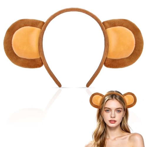 Fuzzy Monkey Ears Headband for Halloween Costume Accessory