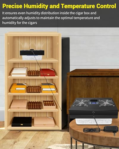 Electric Humidifier for Cigar Cabinets 10-55 Cu Ft Adjustable Temp & Humidity