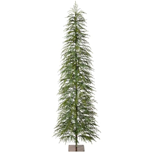 Green 7Ft Artificial Cedar Christmas Tree Slim Pencil Holiday Decor
