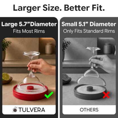 Cocktail Glass Rimmer Set with 3 Stacking Trays for Salt Sugar Chili & More