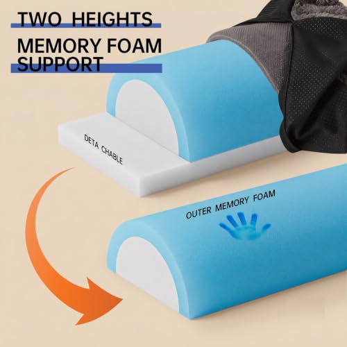 Foot Rest Pillow for Recliner - Memory Foam Leg Cushion 20 Inch Gray 1