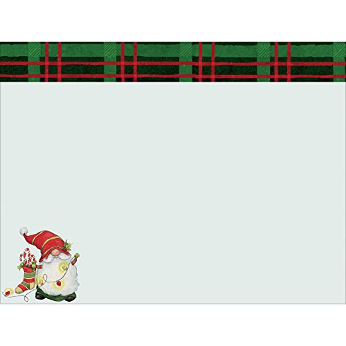 Holiday Gnomes Luxe Christmas Greeting Cards - Set of 8, Festive Holiday Cards with Envelopes, Whimsical Gnome Design - Christmas Variation
