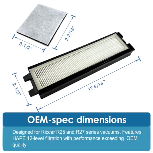 HEPA Exhaust Filter for Riccar R25 & R27 Vacuum Cleaners - Compatible Replacement