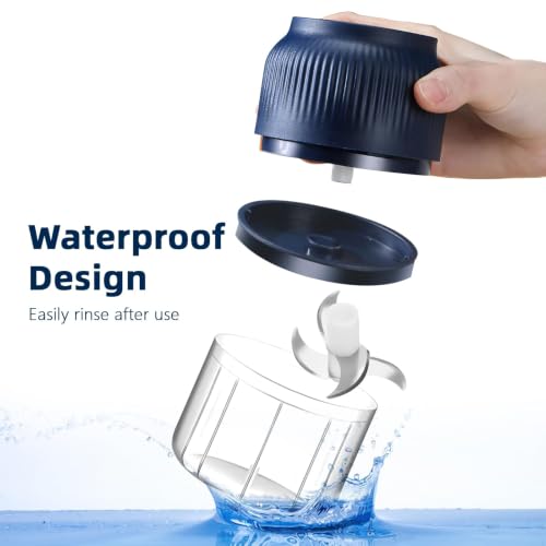 Electric Garlic Chopper 320ml USB-C Vegetable Food Processor Blue