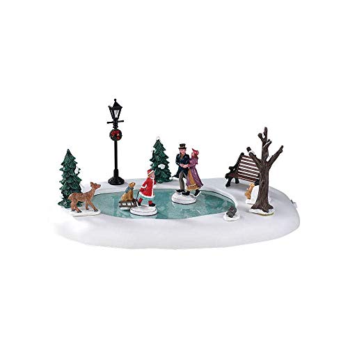 Lemax Victorian Skaters Battery-Operated Holiday Village Accessory