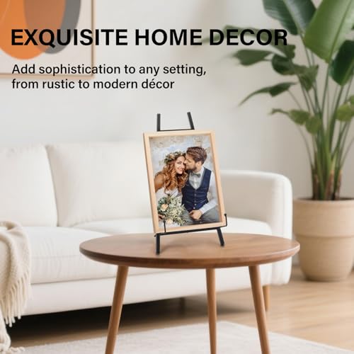 16.5 Inch Metal Tabletop Easel Stand for Frames and Signage Black