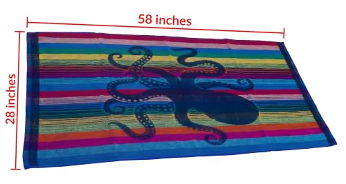 Luxury Cotton Bath Towels Set - 4 Pack, 58 x 28 Inches, Soft & Absorbent