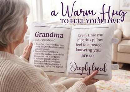Grandma Gifts Book Pillow – Heartwarming Christmas & Mother's Day Decor