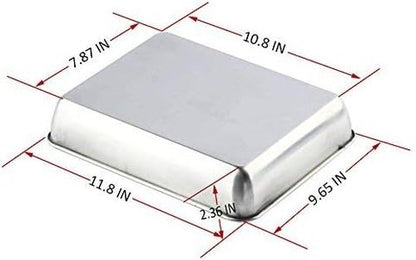 Heavy Duty Stainless Steel Baking Sheet by [Brand Name] - Superior Mirror Finish | Dishwasher Safe, 9.65 x 11.8 x 2.36 Inches