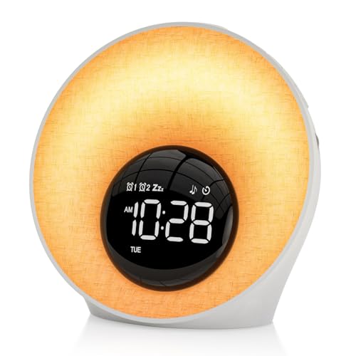 Sunrise Alarm Clock with Wake Up Light & White Noise Machine - New White